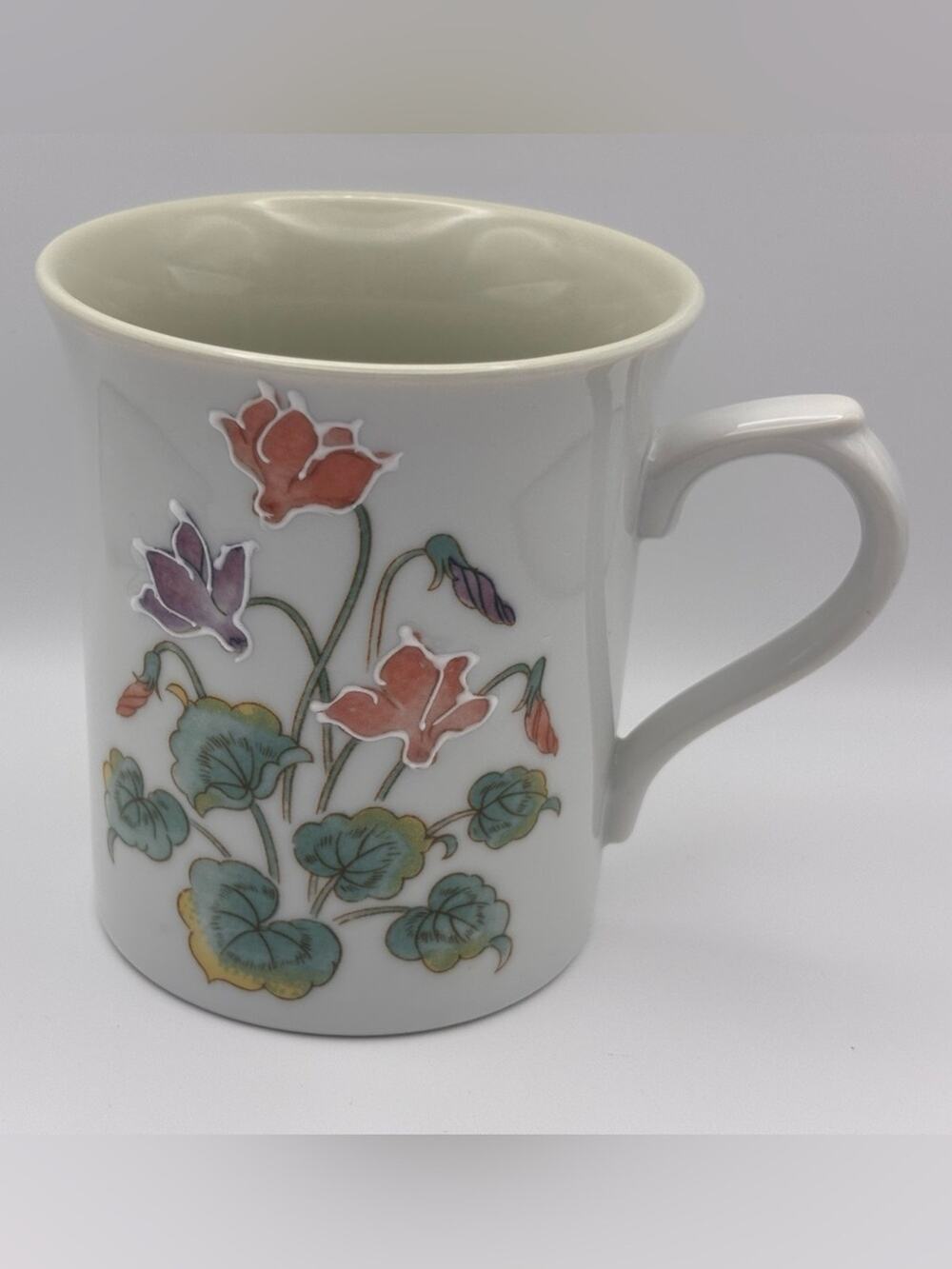 Vintage Multi-Colored Floral Mug by Alfoldi Porcelain in Hungary